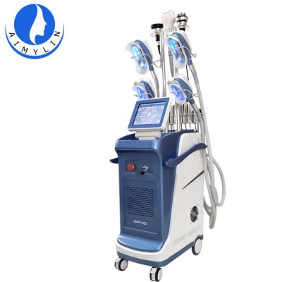 Multifunction radio frequency cavitation lipolaser body shaping and weight loss cryolipolysis machine